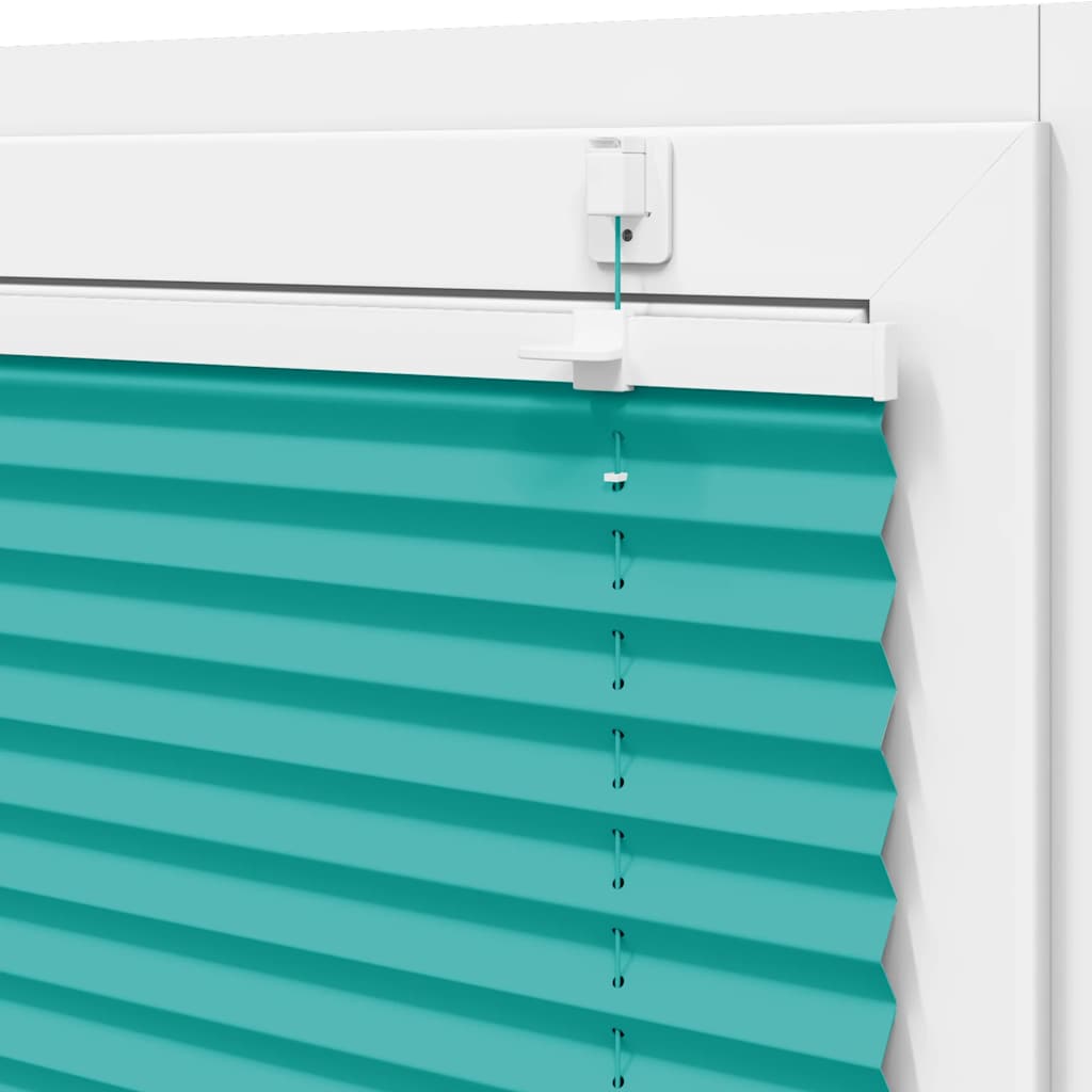 vidaXL Pleated Blind Petrol Green 120x150 cm Fabric Width 119.4 cm Polyester