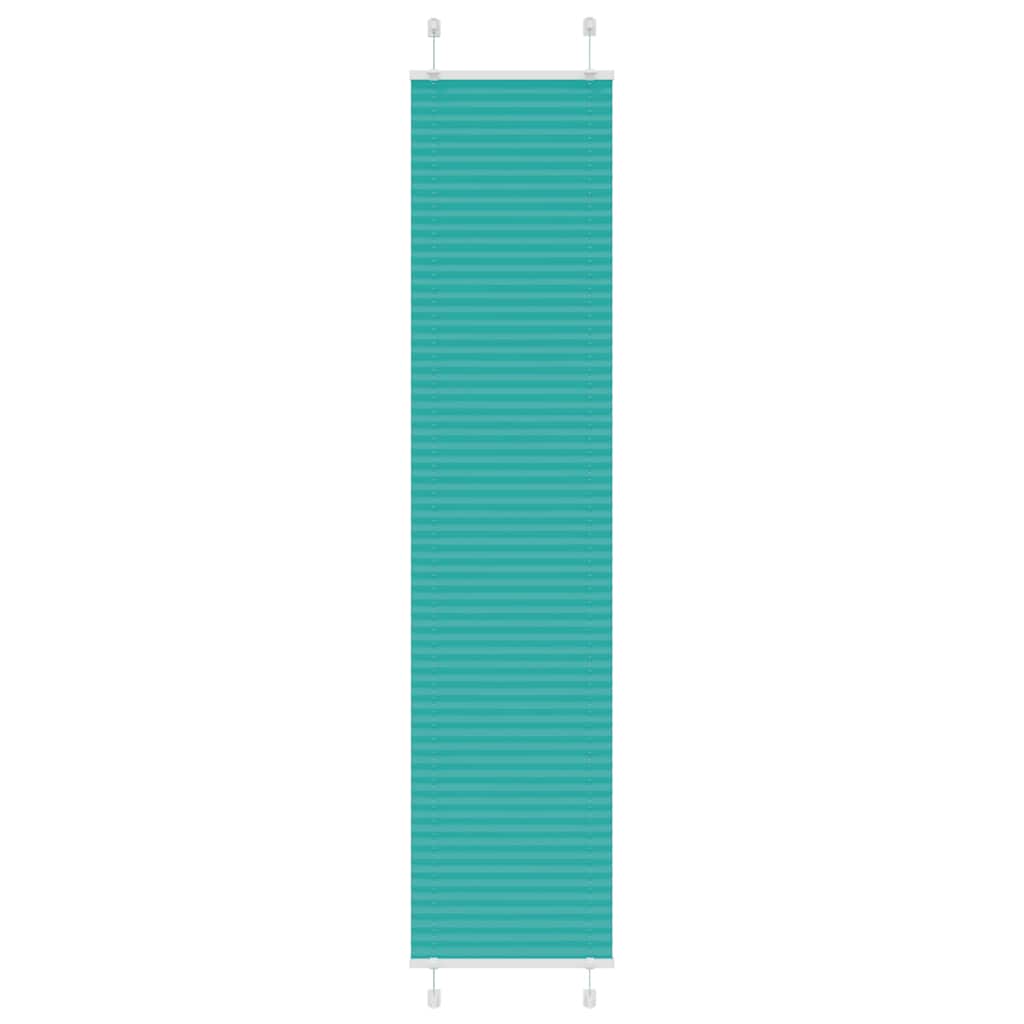 vidaXL Pleated Blind Petrol Green 40x200 cm Fabric Width 39.4 cm Polyester
