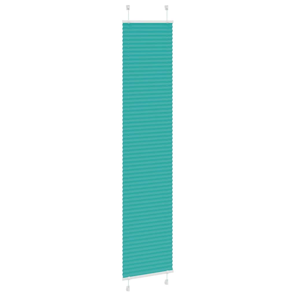 vidaXL Pleated Blind Petrol Green 40x200 cm Fabric Width 39.4 cm Polyester