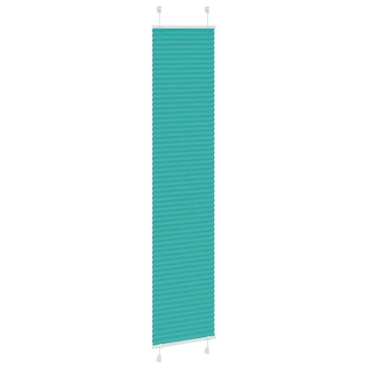 vidaXL Pleated Blind Petrol Green 40x200 cm Fabric Width 39.4 cm Polyester