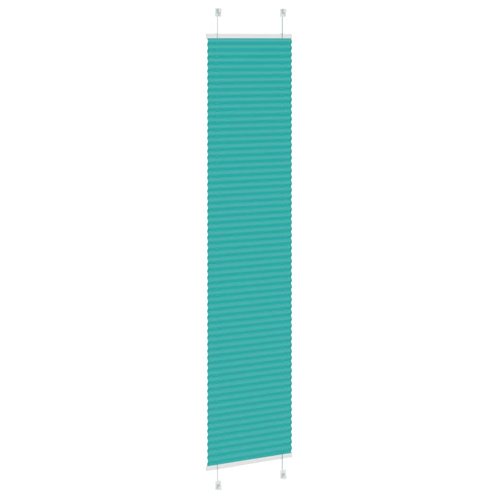 vidaXL Pleated Blind Petrol Green 40x200 cm Fabric Width 39.4 cm Polyester