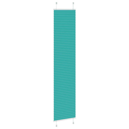 vidaXL Pleated Blind Petrol Green 40x200 cm Fabric Width 39.4 cm Polyester