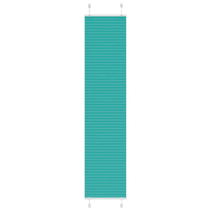 vidaXL Pleated Blind Petrol Green 45x200 cm Fabric Width 44.4 cm Polyester