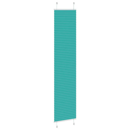 vidaXL Pleated Blind Petrol Green 45x200 cm Fabric Width 44.4 cm Polyester