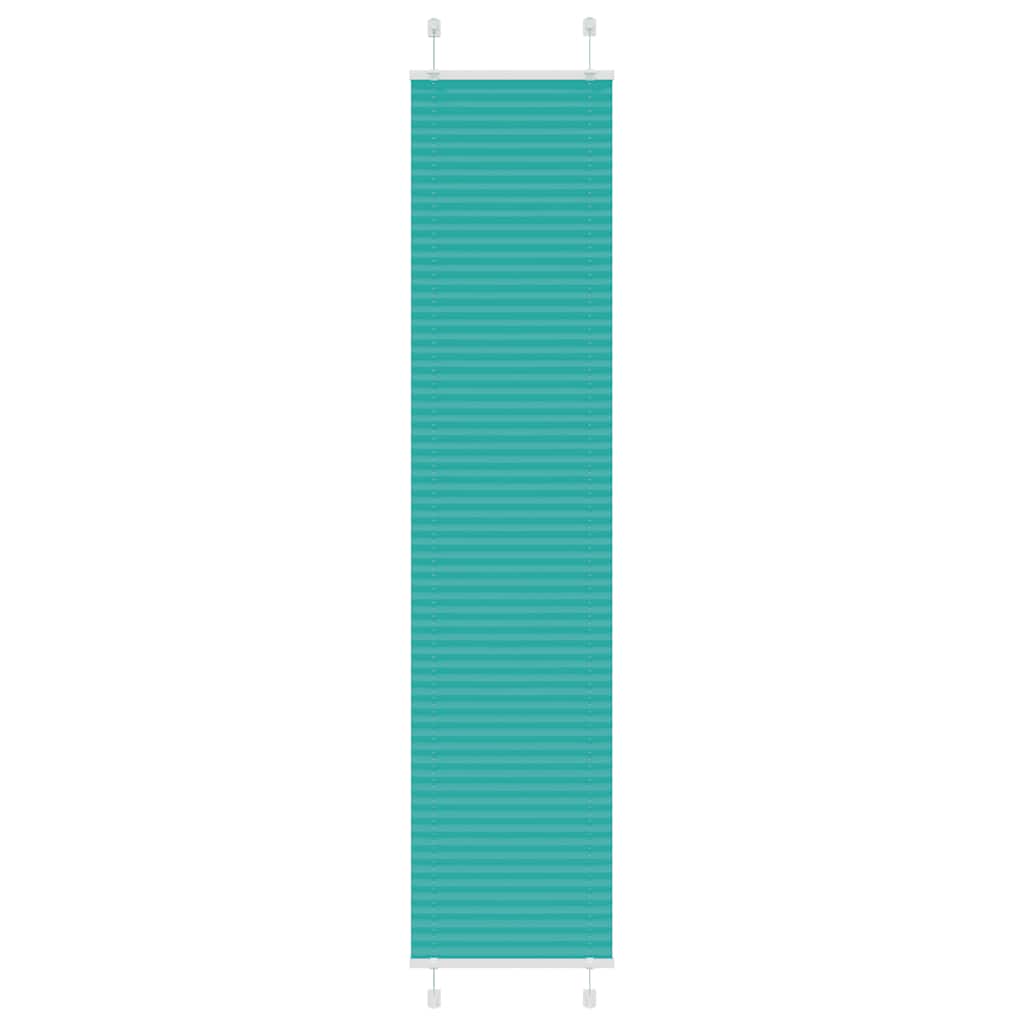 vidaXL Pleated Blind Petrol Green 50x200 cm Fabric Width 49.4 cm Polyester
