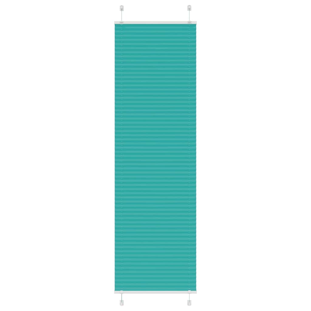 vidaXL Pleated Blind Petrol Green 55x200 cm Fabric Width 54.4 cm