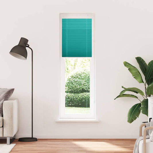 vidaXL Pleated Blind Petrol Green 55x200 cm Fabric Width 54.4 cm