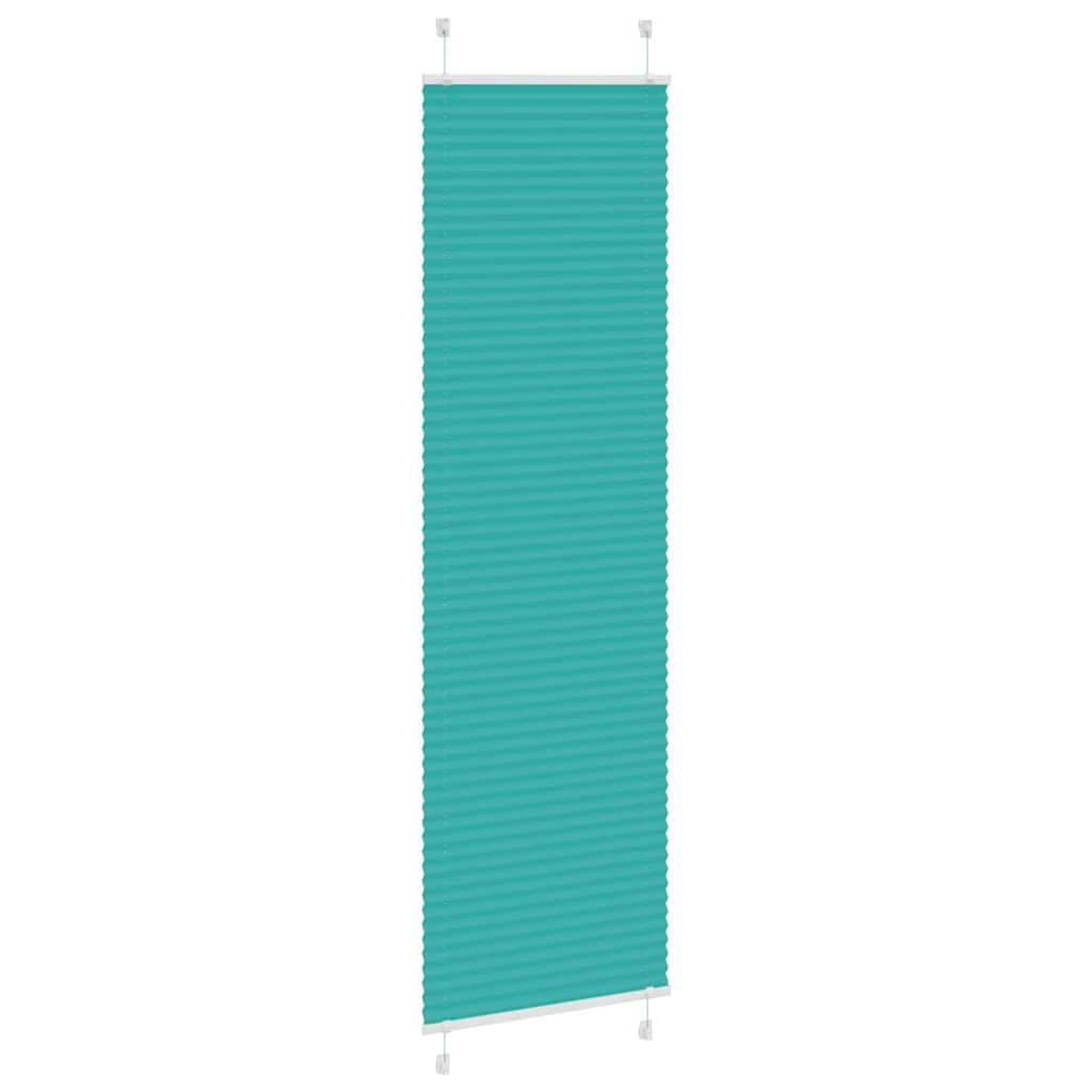 vidaXL Pleated Blind Petrol Green 55x200 cm Fabric Width 54.4 cm