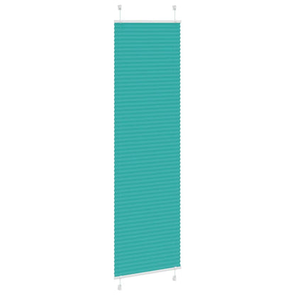 vidaXL Pleated Blind Petrol Green 55x200 cm Fabric Width 54.4 cm