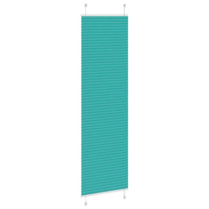 vidaXL Pleated Blind Petrol Green 55x200 cm Fabric Width 54.4 cm