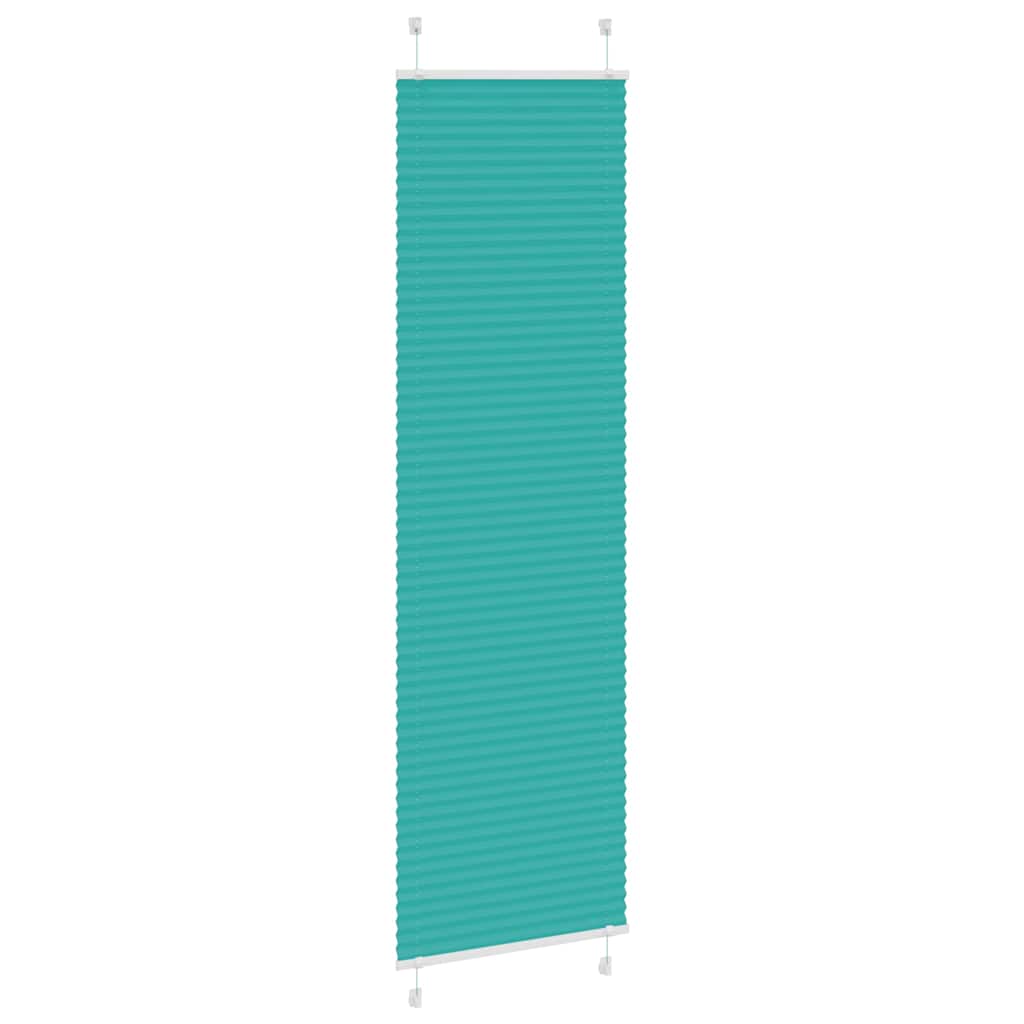 vidaXL Pleated Blind Petrol Green 60x200 cm Fabric Width 59.4 cm