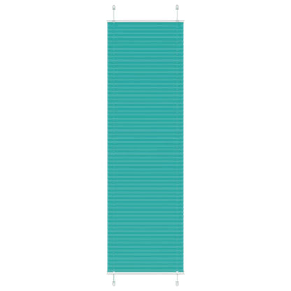 vidaXL Pleated Blind Petrol Green 65x200 cm Fabric Width 64.4 cm Polyester