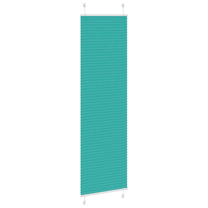 vidaXL Pleated Blind Petrol Green 65x200 cm Fabric Width 64.4 cm Polyester