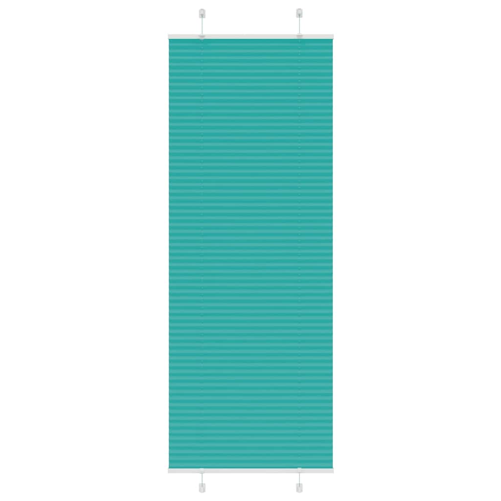 vidaXL Pleated Blind Petrol Green 70x200 cm Fabric Width 69.4 cm