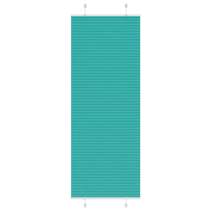 vidaXL Pleated Blind Petrol Green 70x200 cm Fabric Width 69.4 cm