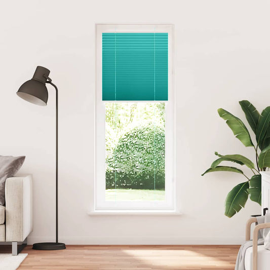 vidaXL Pleated Blind Petrol Green 70x200 cm Fabric Width 69.4 cm