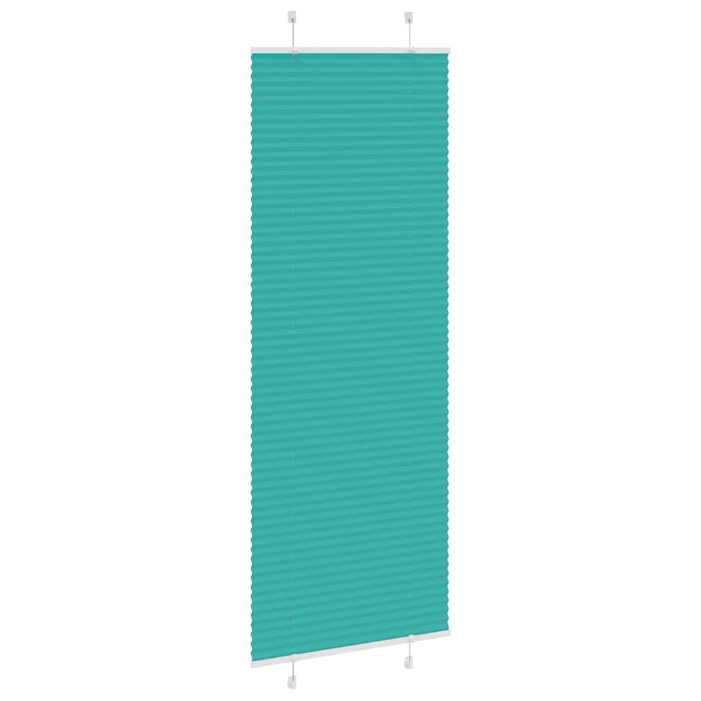 vidaXL Pleated Blind Petrol Green 70x200 cm Fabric Width 69.4 cm