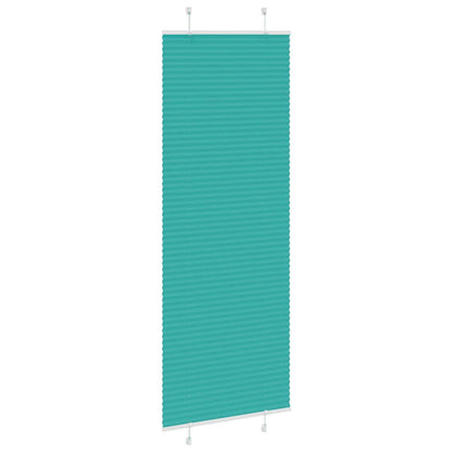 vidaXL Pleated Blind Petrol Green 70x200 cm Fabric Width 69.4 cm