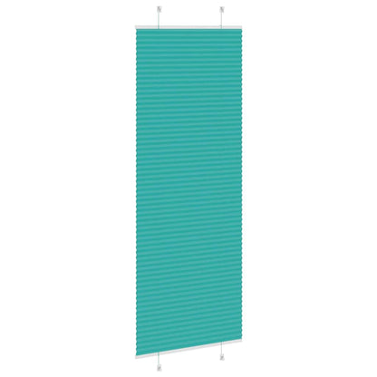 vidaXL Pleated Blind Petrol Green 70x200 cm Fabric Width 69.4 cm