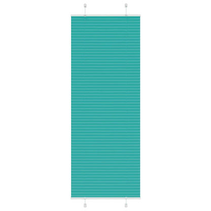 vidaXL Pleated Blind Petrol Green 75x200 cm Fabric Width 74.4 cm Polyester