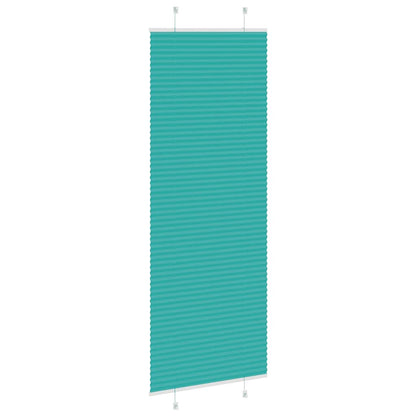 vidaXL Pleated Blind Petrol Green 75x200 cm Fabric Width 74.4 cm