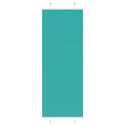 vidaXL Pleated Blind Petrol Green 80x200 cm Fabric Width 79.4 cm Polyester