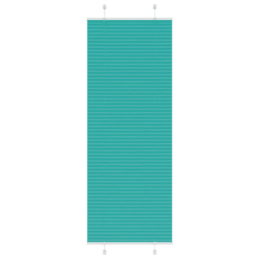 vidaXL Pleated Blind Petrol Green 80x200 cm Fabric Width 79.4 cm Polyester