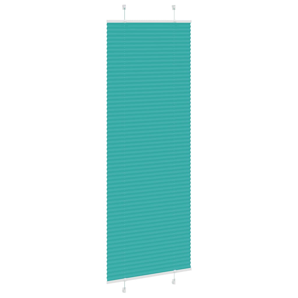 vidaXL Pleated Blind Petrol Green 80x200 cm Fabric Width 79.4 cm Polyester