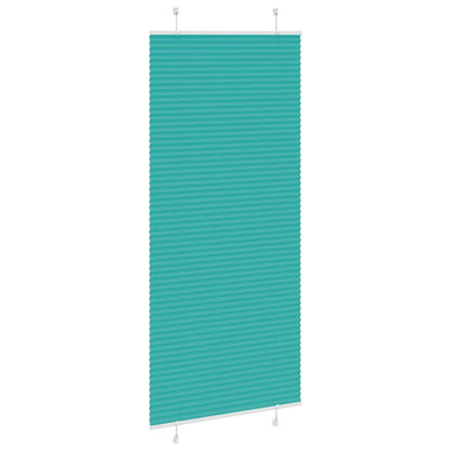 vidaXL Pleated Blind Petrol Green 85x200 cm Fabric Width 84.4 cm