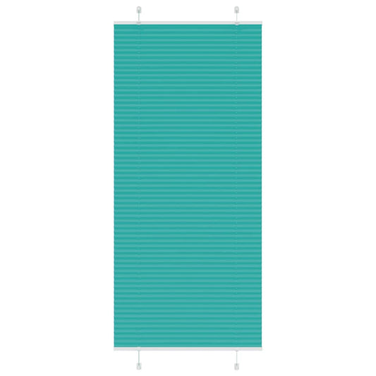 vidaXL Pleated Blind Petrol Green 95x200 cm Fabric Width 94.4 cm