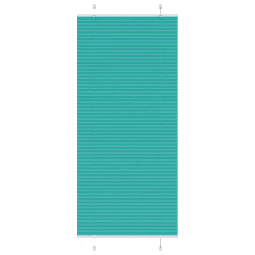 vidaXL Pleated Blind Petrol Green 100x200 cm Fabric Width 99.4 cm Polyester