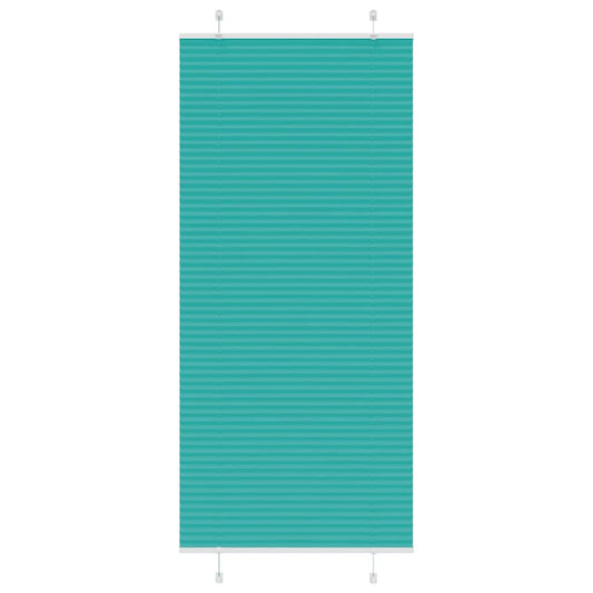 vidaXL Pleated Blind Petrol Green 100x200 cm Fabric Width 99.4 cm
