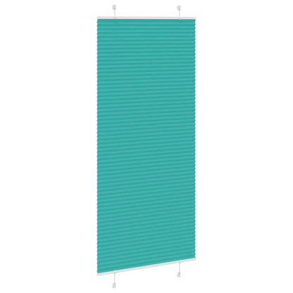 vidaXL Pleated Blind Petrol Green 100x200 cm Fabric Width 99.4 cm Polyester