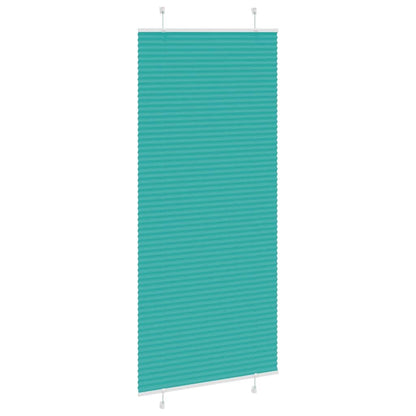 vidaXL Pleated Blind Petrol Green 100x200 cm Fabric Width 99.4 cm Polyester