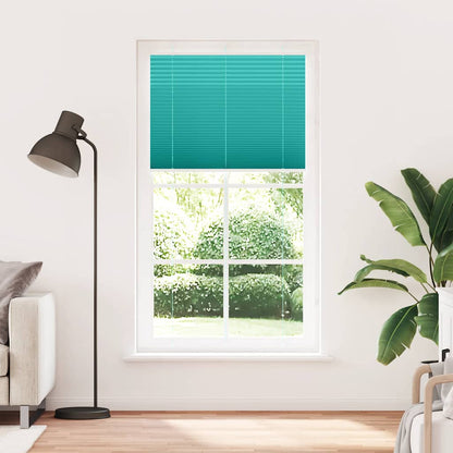 vidaXL Pleated Blind Petrol Green 110x200 cm Fabric Width 109.4 cm Polyester