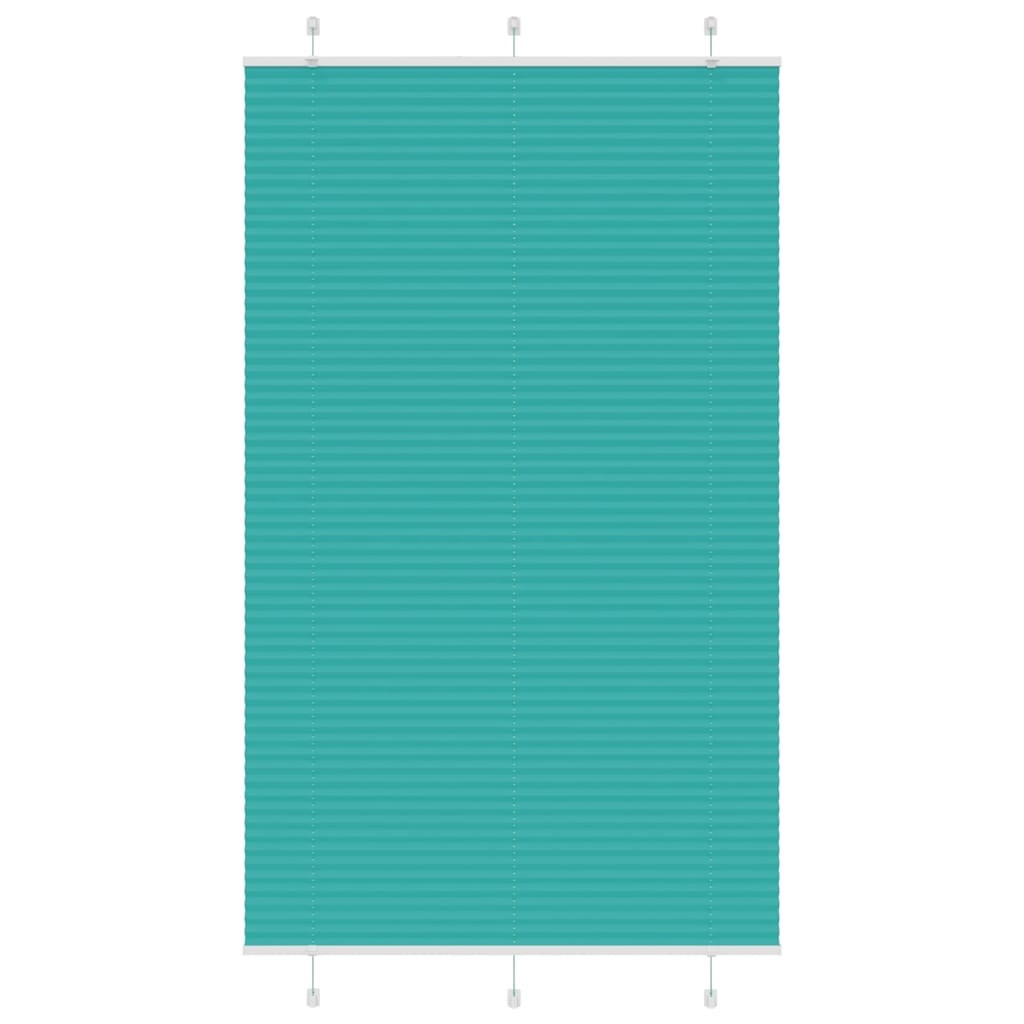 vidaXL Pleated Blind Petrol Green 115x200 cm Fabric Width 114.4 cm Polyester