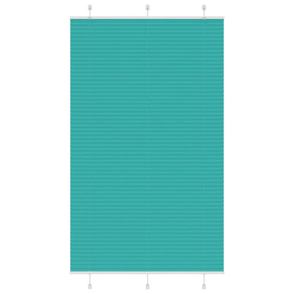 vidaXL Pleated Blind Petrol Green 115x200 cm Fabric Width 114.4 cm Polyester