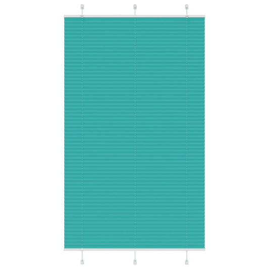 vidaXL Pleated Blind Petrol Green 115x200 cm Fabric Width 114.4 cm