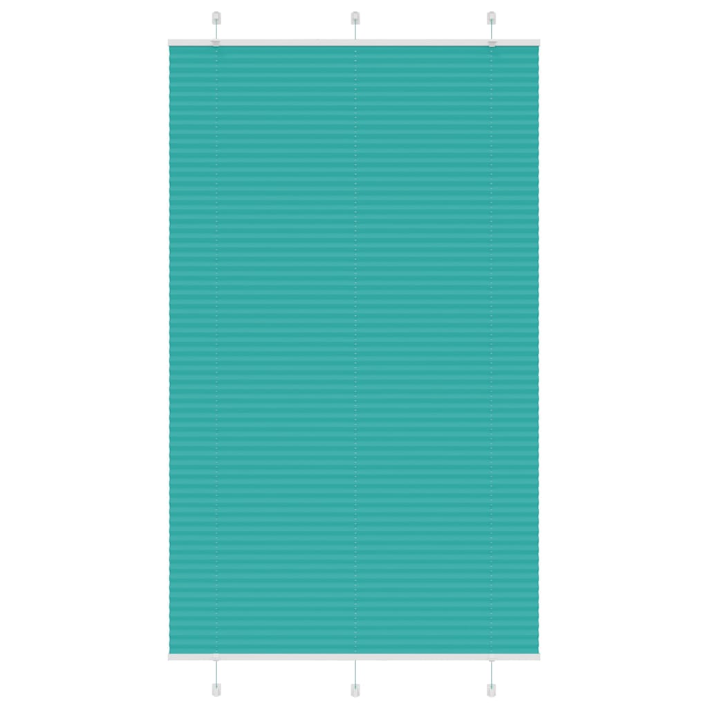 vidaXL Pleated Blind Petrol Green 120x200 cm Fabric Width 119.4 cm Polyester