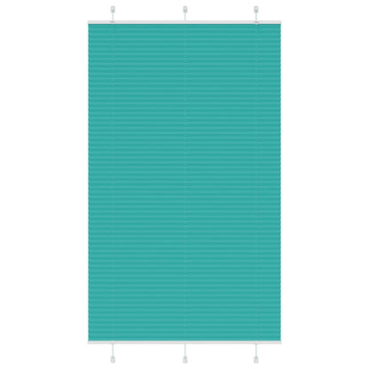 vidaXL Pleated Blind Petrol Green 120x200 cm Fabric Width 119.4 cm Polyester