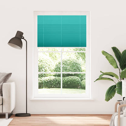 vidaXL Pleated Blind Petrol Green 120x200 cm Fabric Width 119.4 cm Polyester