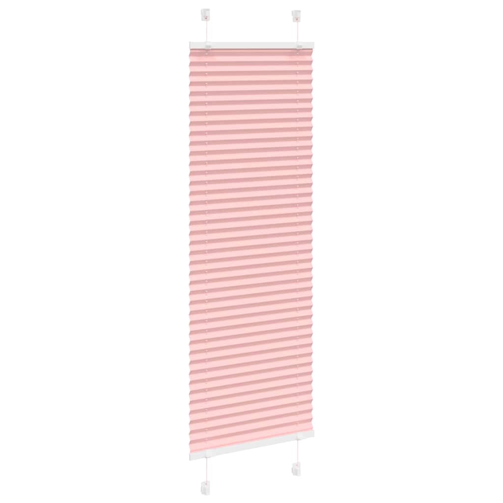 vidaXL Pleated Blind Pink 40x100 cm Fabric Width 39.4 cm Polyester