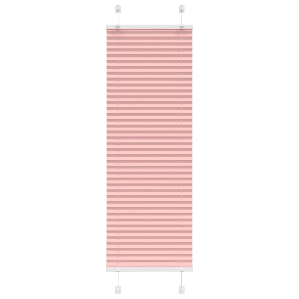 vidaXL Pleated Blind Pink 45x100 cm Fabric Width 44,4 cm Polyester