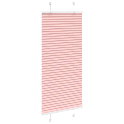vidaXL Pleated Blind Pink 55x100 cm Fabric Width 54.4 cm Polyester