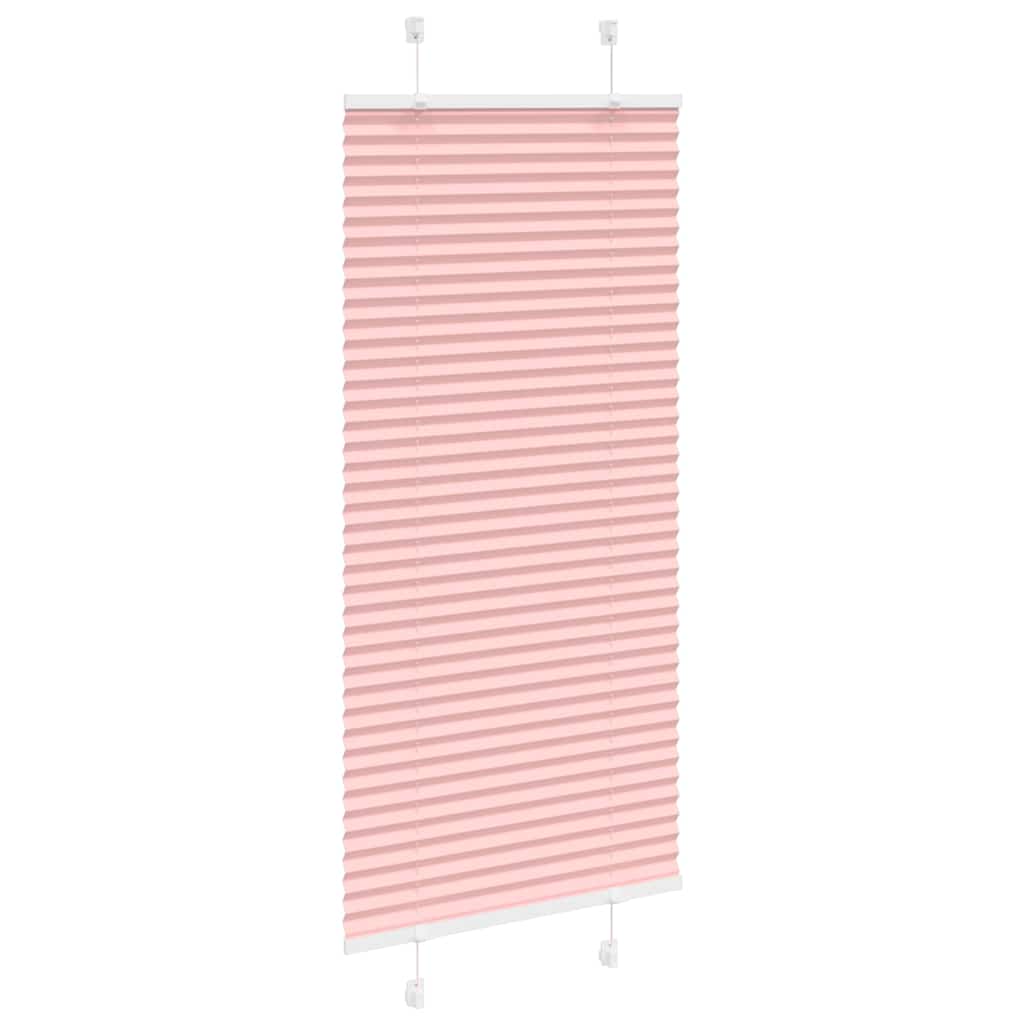 vidaXL Pleated Blind Pink 55x100 cm Fabric Width 54,4 cm Polyester