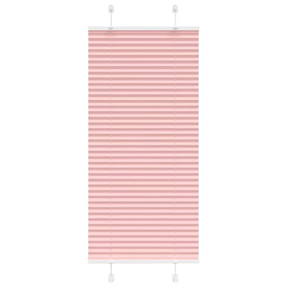 vidaXL Pleated Blind Pink 60x100 cm Fabric Width 59.4 cm Polyester