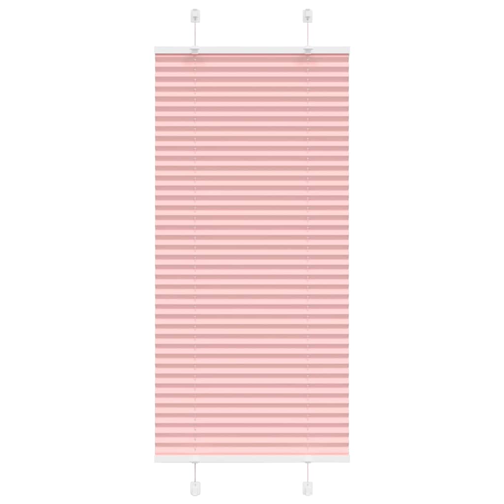 vidaXL Pleated Blind Pink 60x100 cm Fabric Width 59,4 cm Polyester
