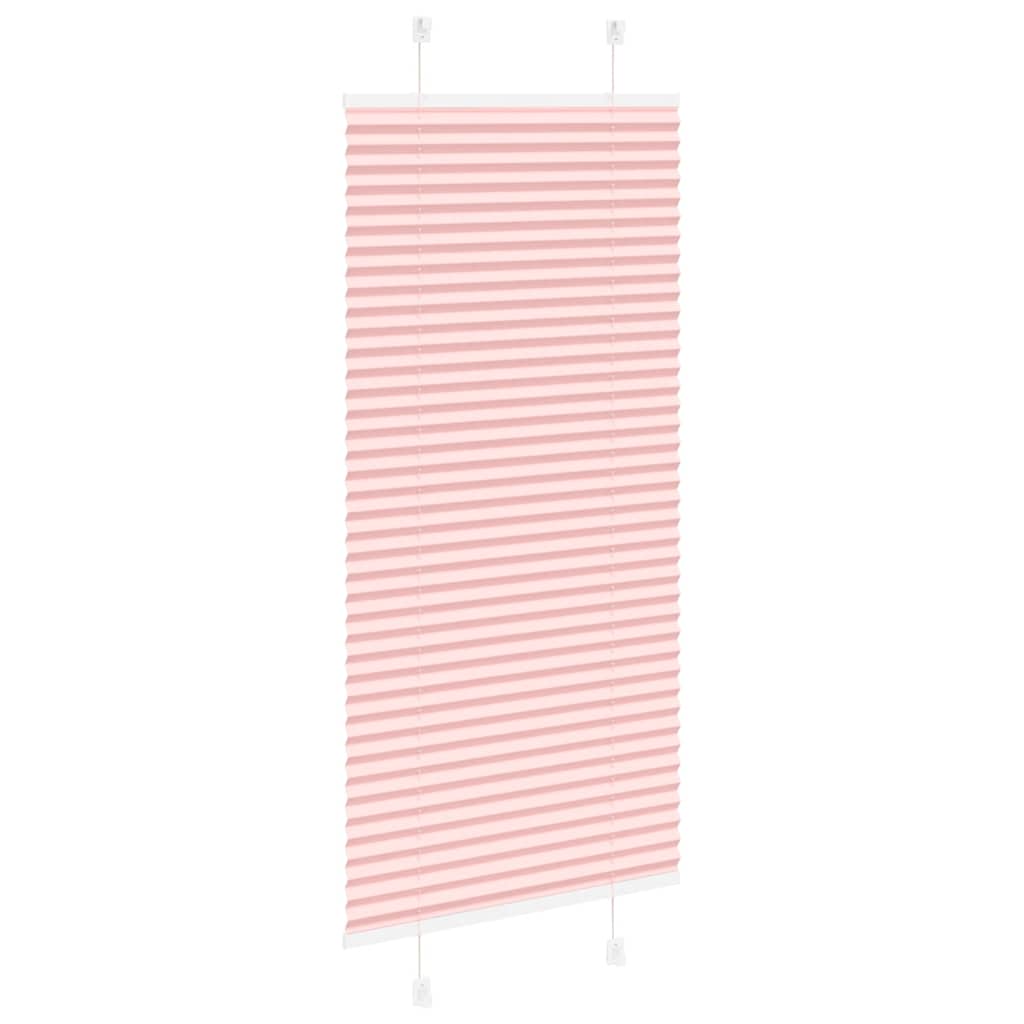 vidaXL Pleated Blind Pink 60x100 cm Fabric Width 59,4 cm Polyester