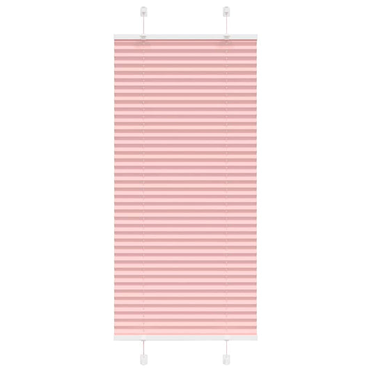 vidaXL Pleated Blind Pink 65x100 cm Fabric Width 64,4 cm Polyester