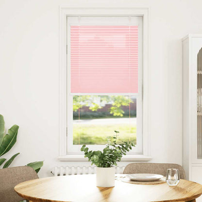 vidaXL Pleated Blind Pink 65x100 cm Fabric Width 64.4 cm Polyester